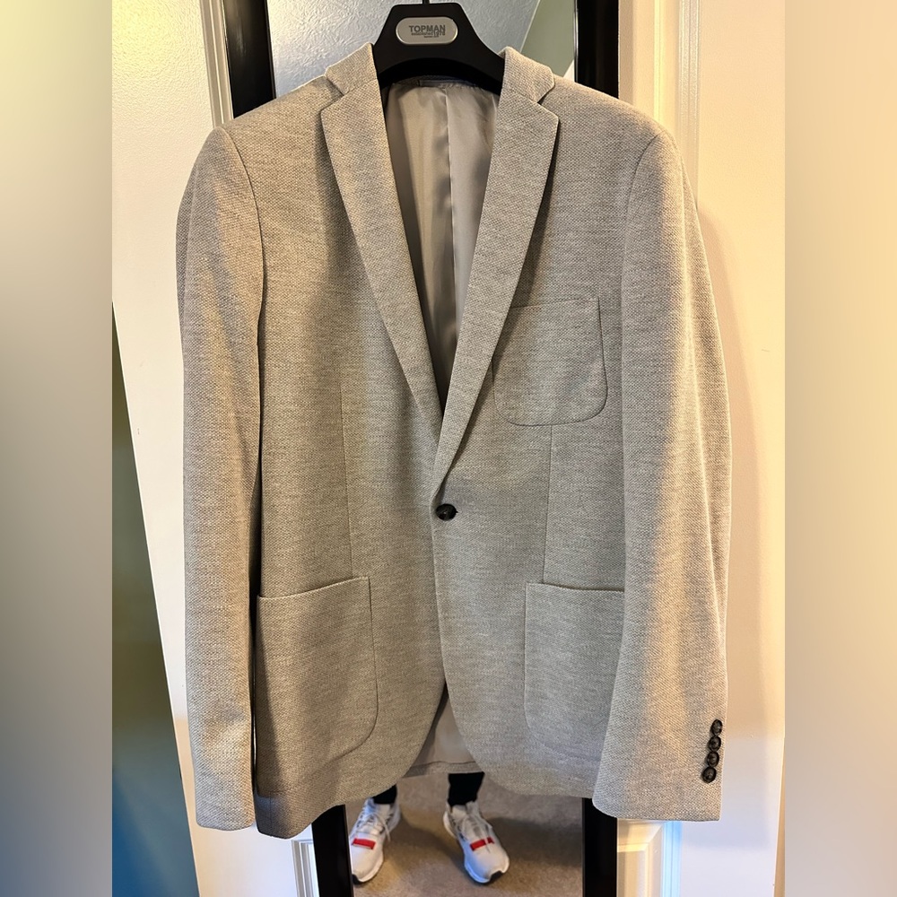 Men’s Gray Topman Blazer Sportcoat
